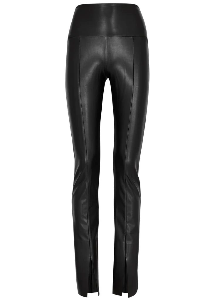 Norma Kamali Spat faux leather flared leggings 1