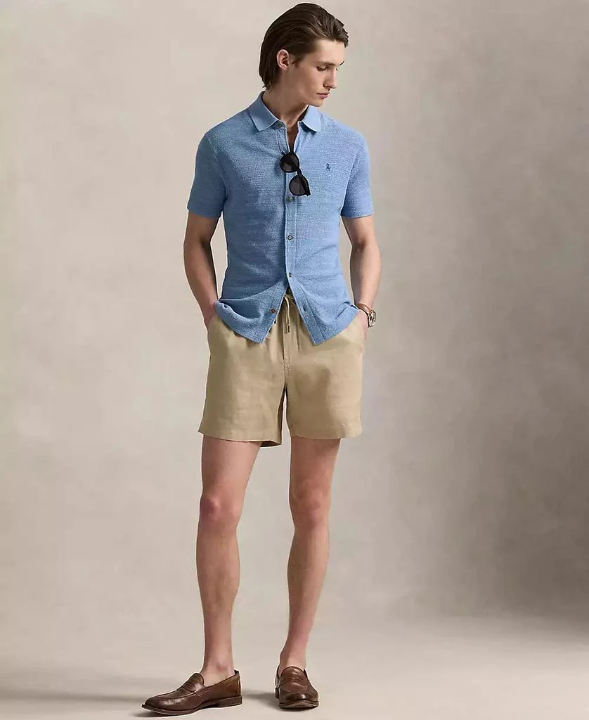 Ralph Lauren Men's Textured Cotton-Linen Shirt Sweater 4