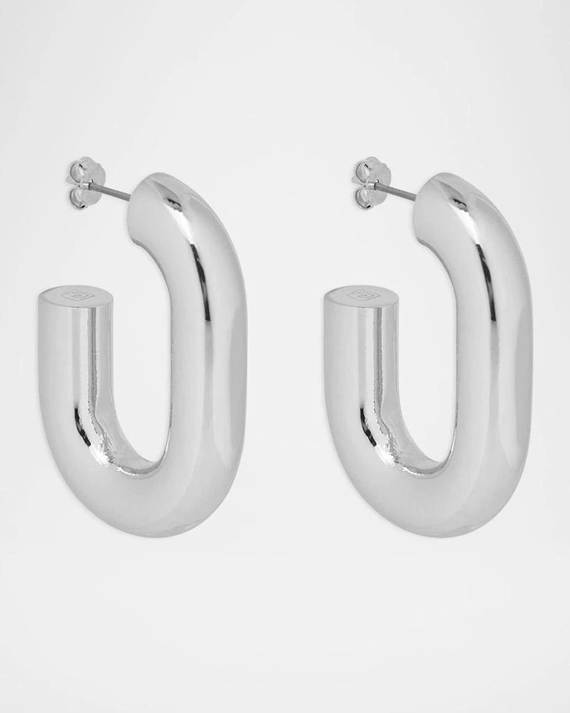 Rabanne XL Chain-Link Hoop Earrings 5