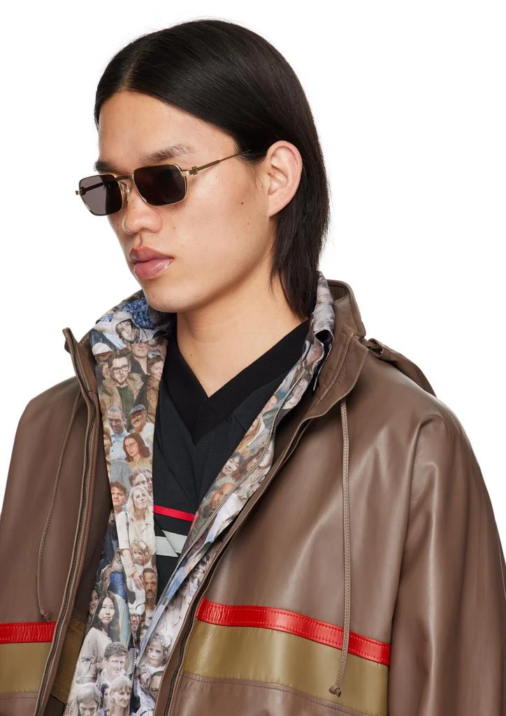 Cartier Gold Rectangular Sunglasses 4