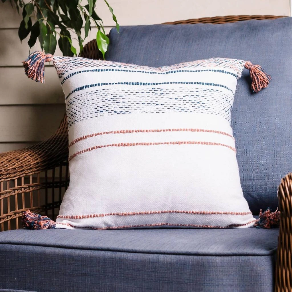 Howard
s Honeycomb Weave Square Pillow In Teal 3