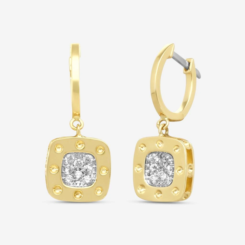 Roberto Coin Roberto Coin 18K Yellow 
White Gold Diamond Drop Earrings 7771199AJERX-copy 2