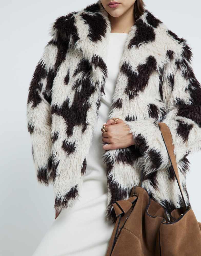 ★STAND STUDIO★ Doona Court Classic Cow 62015909212140 6201 Doona Coat In Classic Cow – On Sale Now with Up to 80% Off