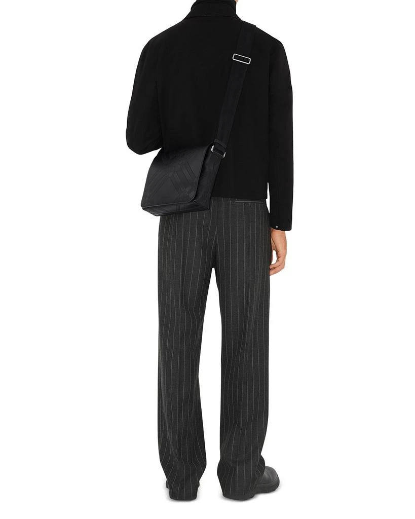 Burberry Check Leather Messenger Bag 2