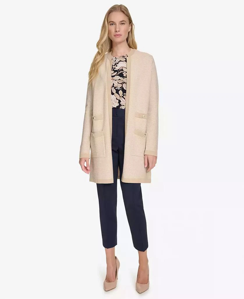 Tommy Hilfiger Women's Printed Cotton Open-Front Cardigan 4