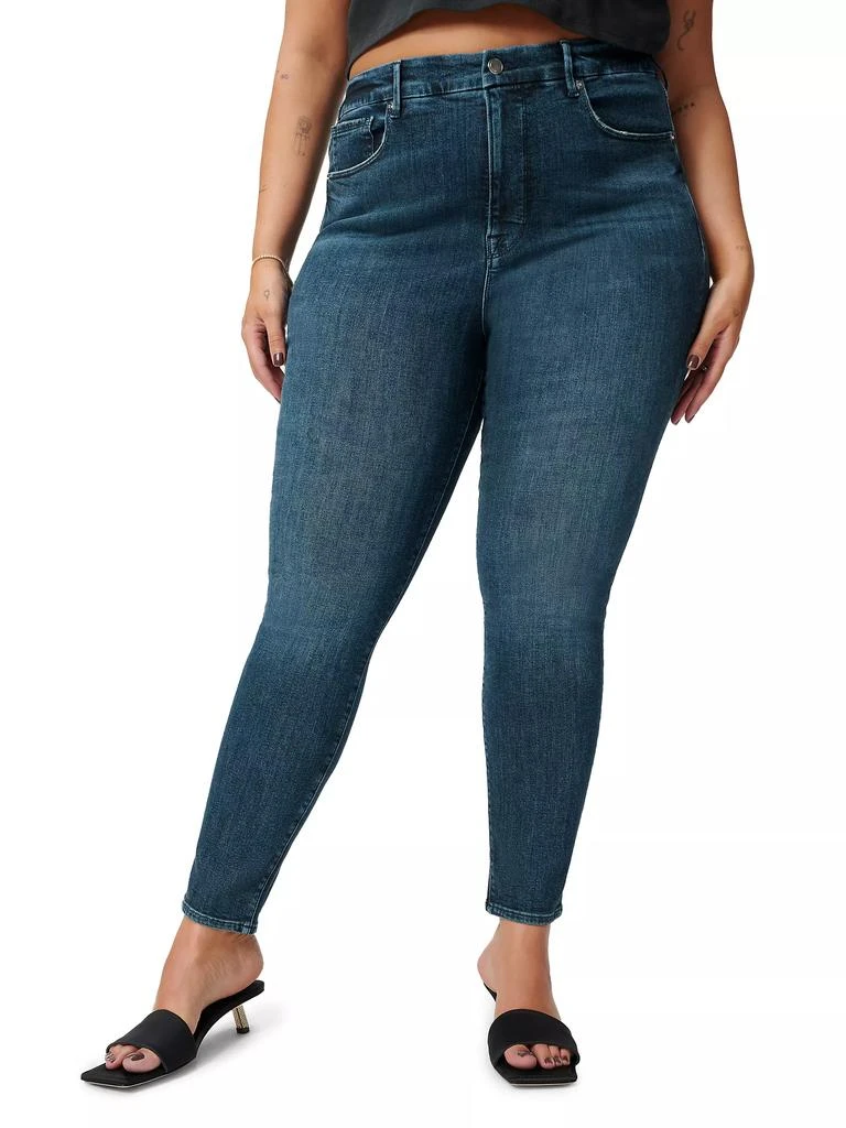 Good American Good Legs Stretch Skinny Crop Jeans 7
