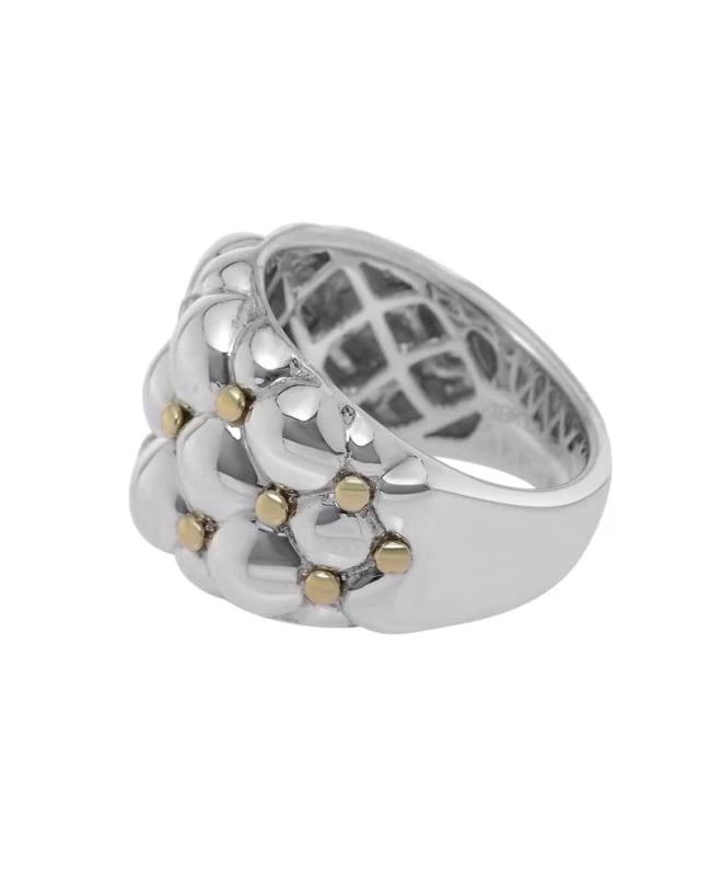 Charles Krypell Charles Krypell Sterling Silver and 18K Yellow Gold Size 6.25 Women's Ring 3-6901-TFSG 3