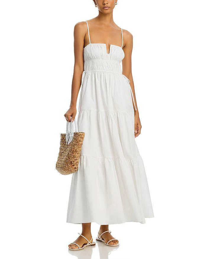 Moon River Shirred Cotton Midi Dress 3