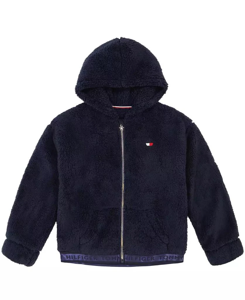 Tommy Hilfiger Big Girls Minky Zip Front Hoodie 1