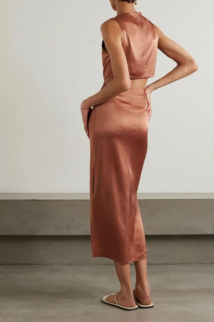 Nanushka Lucca twist-front cutout satin midi dress 3