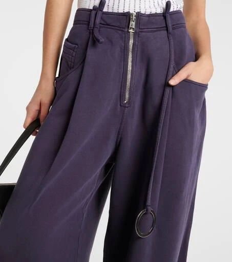 The Attico High-rise cotton wide-leg pants 4
