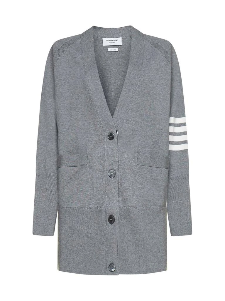 Thom Browne Thom Browne 4-Bar Long Sleeved Knit Cardigan 1