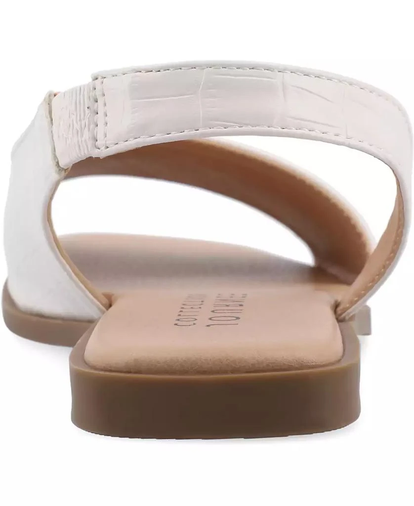 Journee Collection Women's Brinsley Teture Slingback Flat Sandals 3
