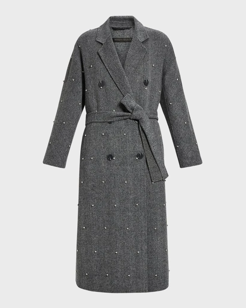 Marina Rinaldi Plus Size Gary Herringbone Rhinestone Coat 1