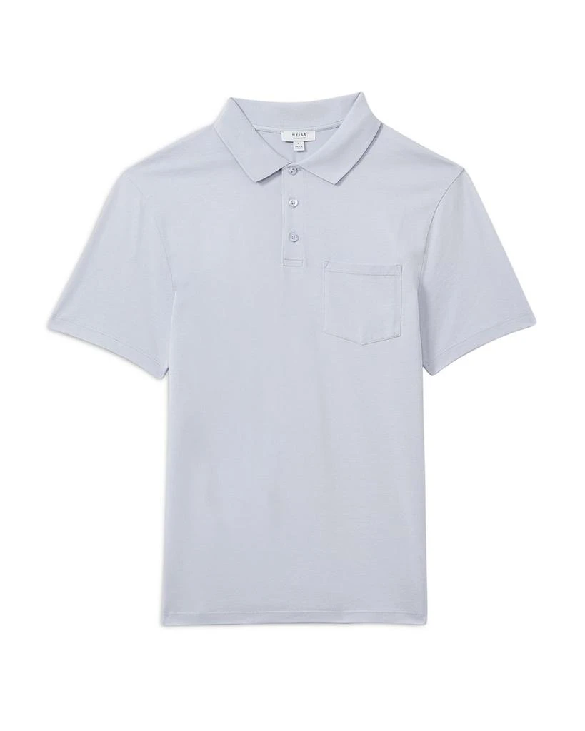 REISS Austin Mercerized Cotton Slim Fit Pocket Polo Shirt 5