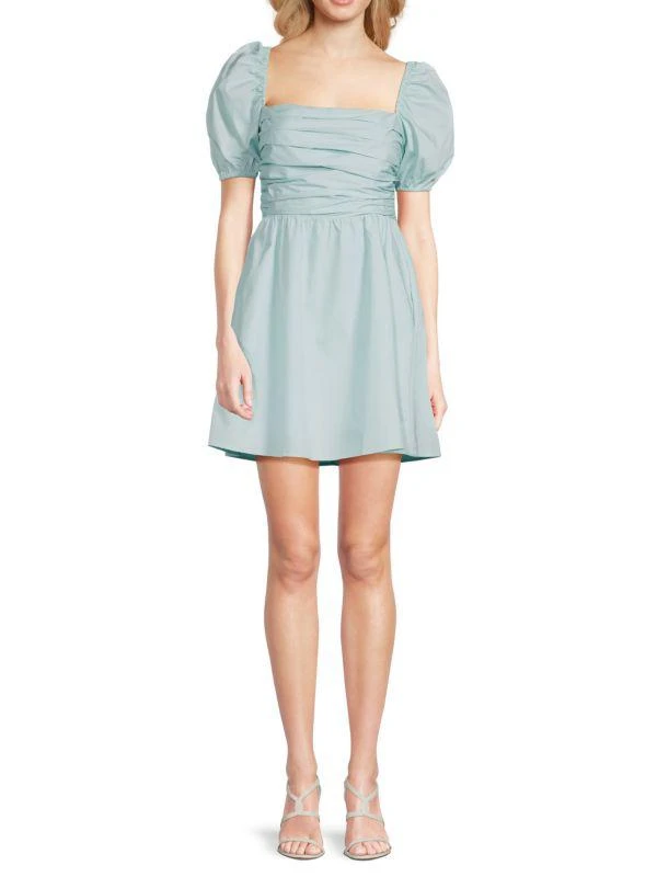 o.p.t River Draped Puff Sleeve Mini Dress 1