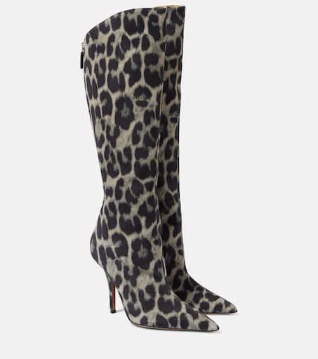 Paris Texas Jessica 105 calf hair knee-high boots 1