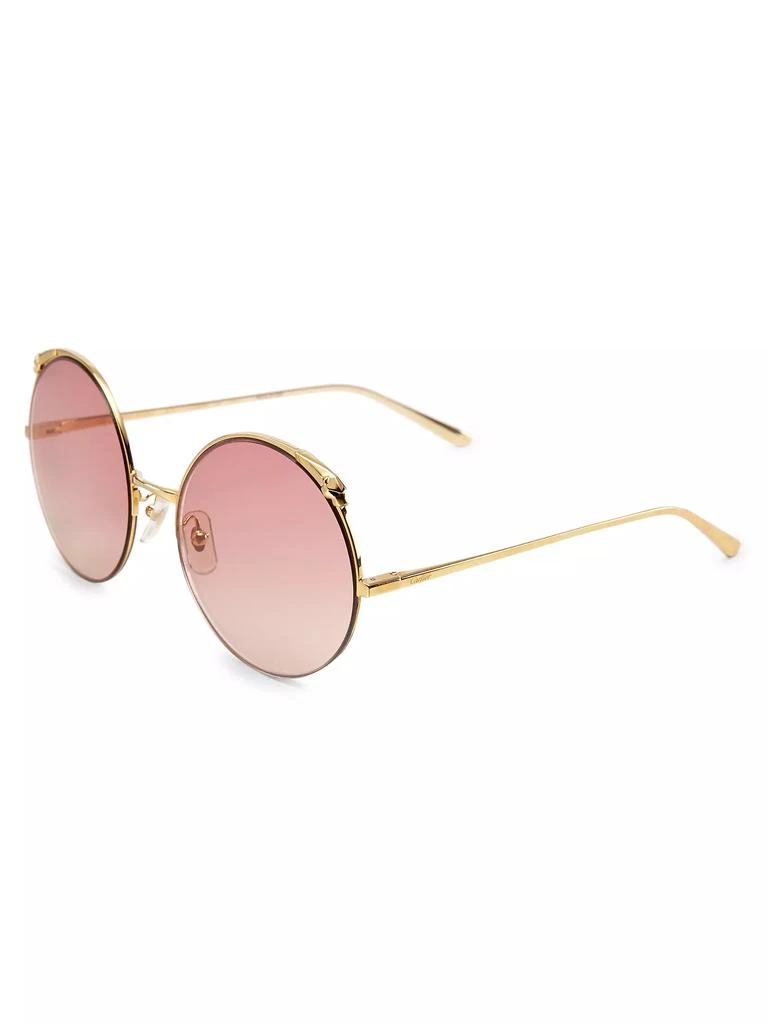 Cartier 60MM Mirrored Round Sunglasses 2