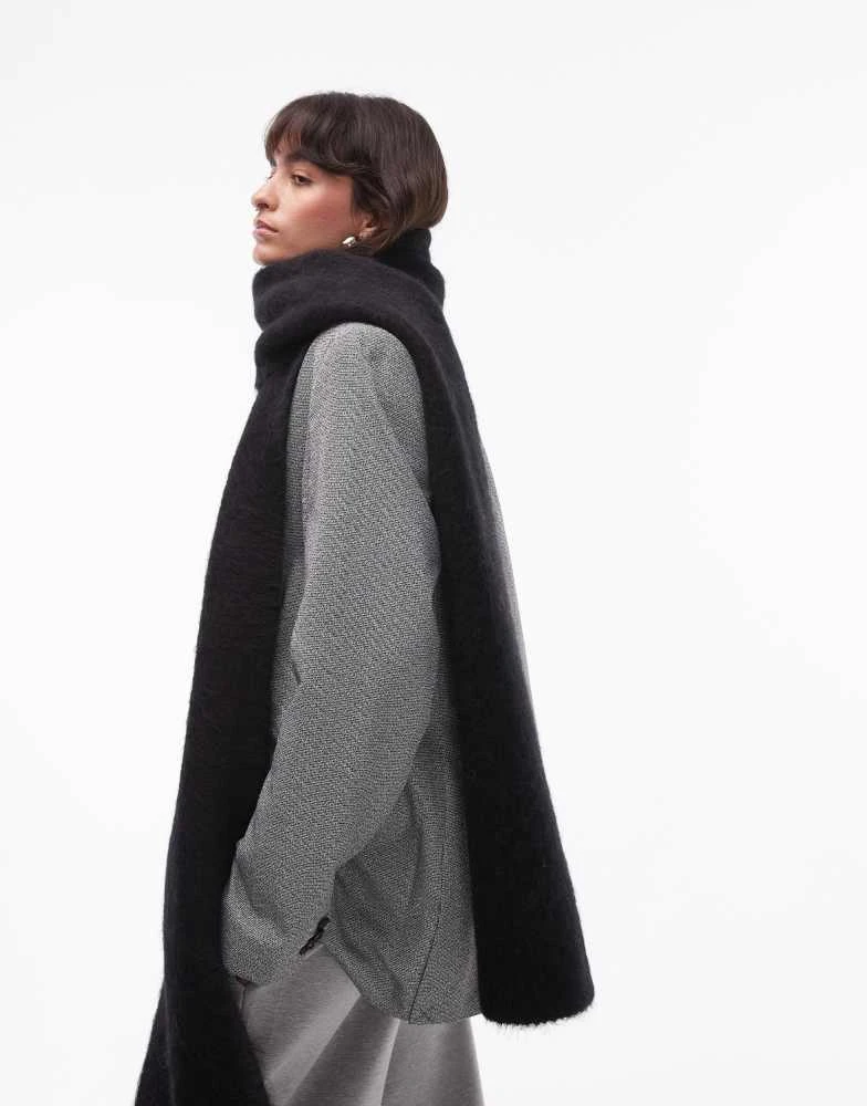 Topshop Topshop Spencer Premium alpaca mix scarf in black 3