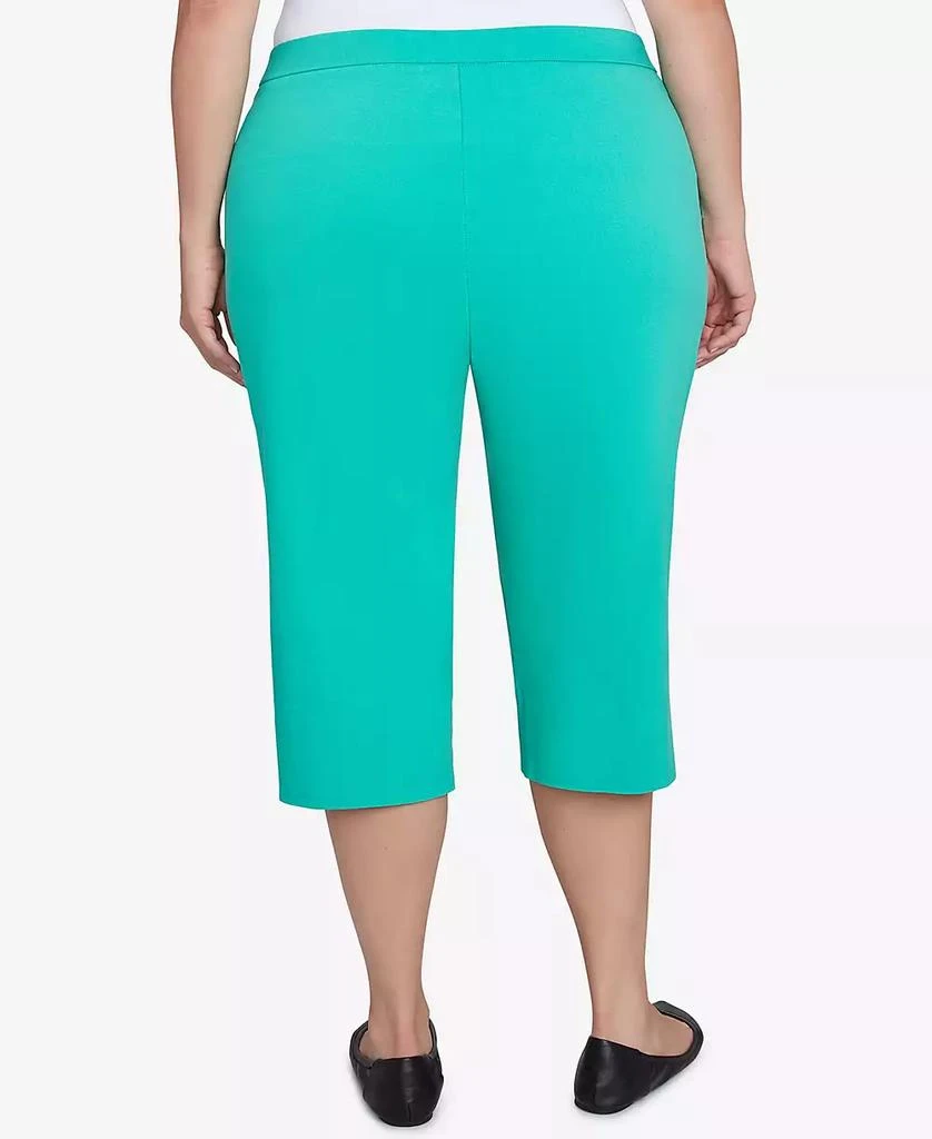 Alfred Dunner Plus Size Classic Flat Front Allure Clamdigger Pants 2