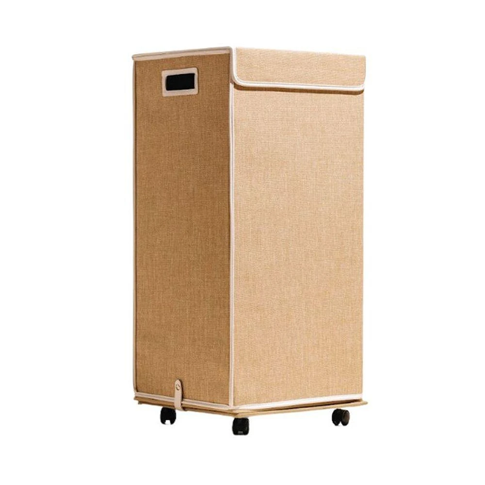 Nori Laundry Hamper with Attached Lid and Optional Wheels 1