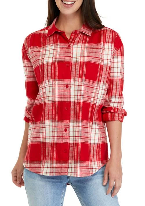 Wonderly Womens Long Sleeve Boyfriend Shirt 1