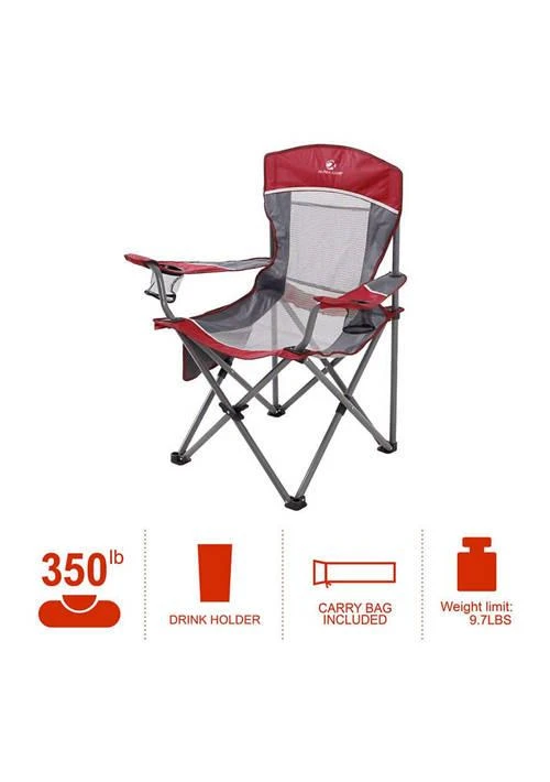 Alphacamp Portable Oversize Mesh Camping Chair With Storage Bag 3