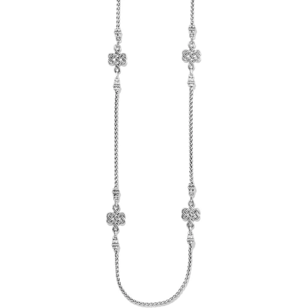 Brighton Women
s Interlok Endless Knot Long Necklace In Silver