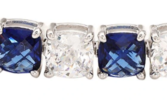 Suzy Levian Sapphire & Lab Created White Sapphire Tennis Bracelet 3