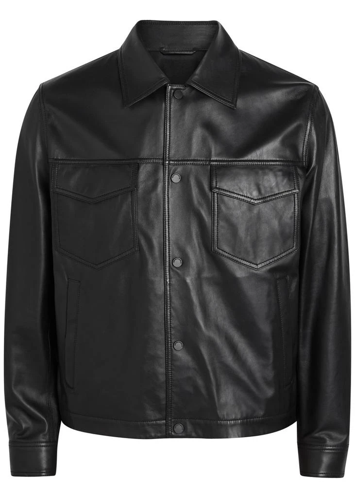 Emporio Armani Boxy leather jacket