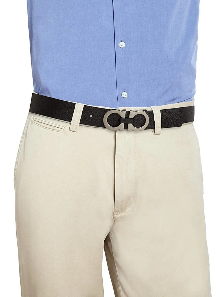 Salvatore Ferragamo Gancini Buckle Adjustable Cut-to-Size Reversible Belt 3