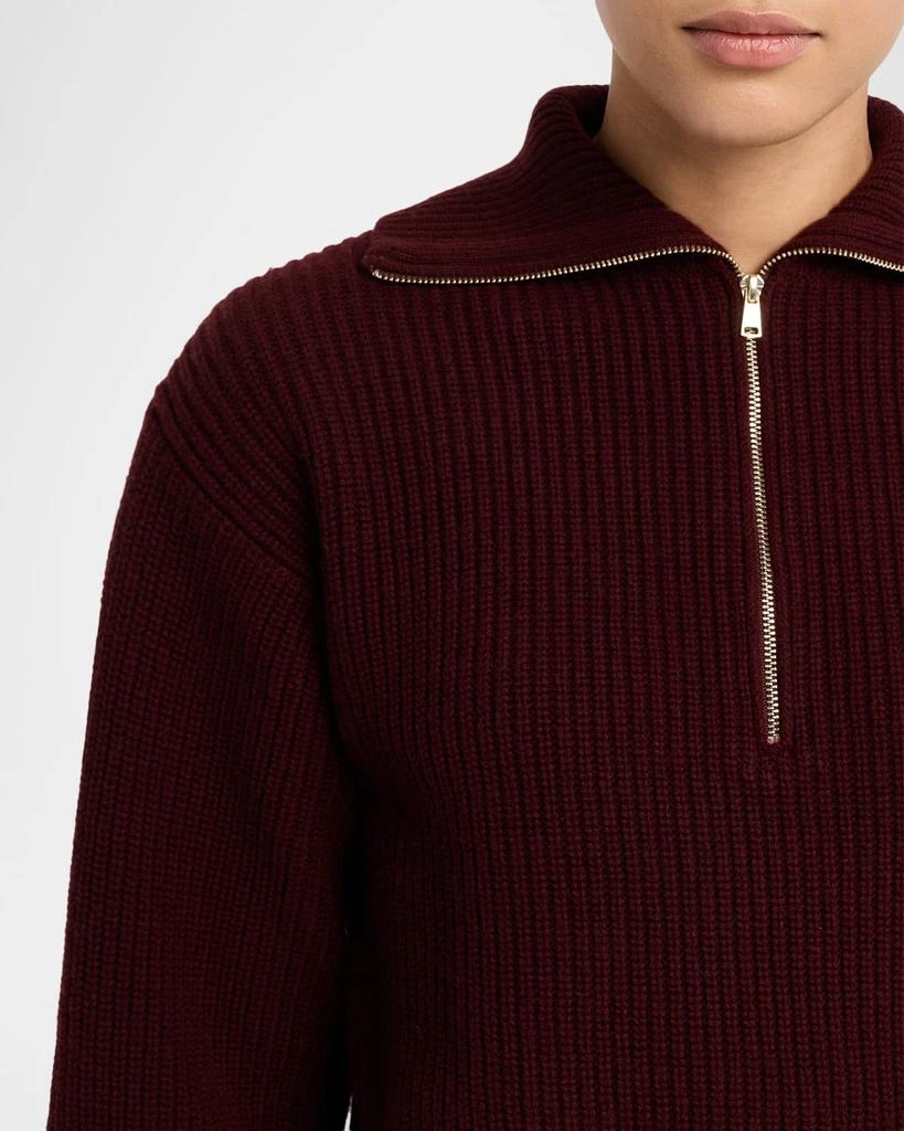 Max Mara Wool-Cashmere Quarter-Zip Sweater 5
