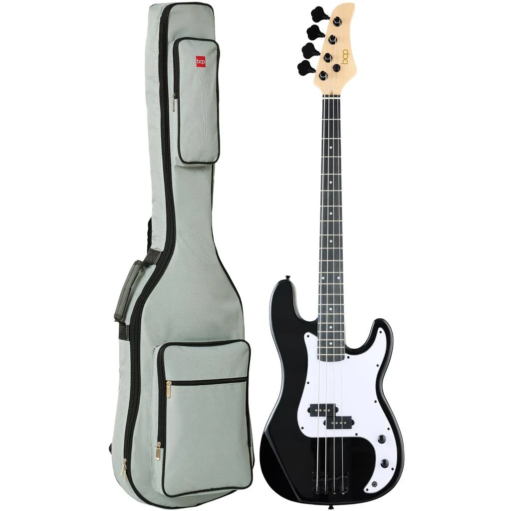 Best Choice Products Full Size Beginner 4-String Electric Guitar Bass Guitar w/ Padded Case 1