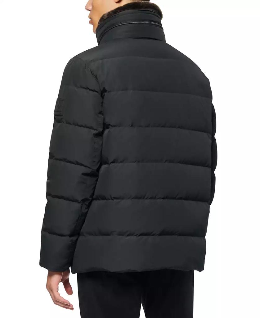 Marc New York by Andrew Marc Men's Godwin Quilted Trucker Jacket with Removable Faux-Fur Trim