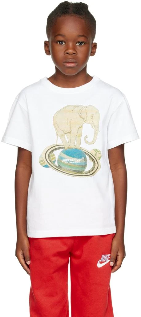 UNDERCOVER Kids White Elephant T-Shirt 1
