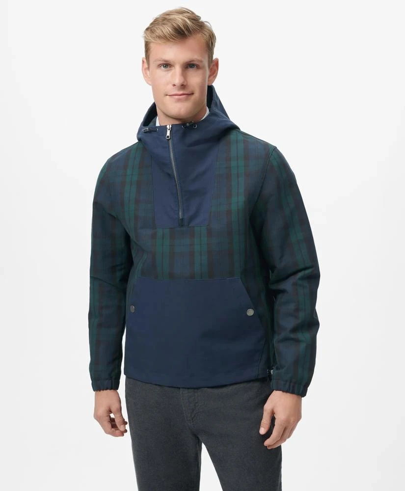 Brooks Brothers Black Watch Popover Windbreaker in Water-Repellent Nylon 4