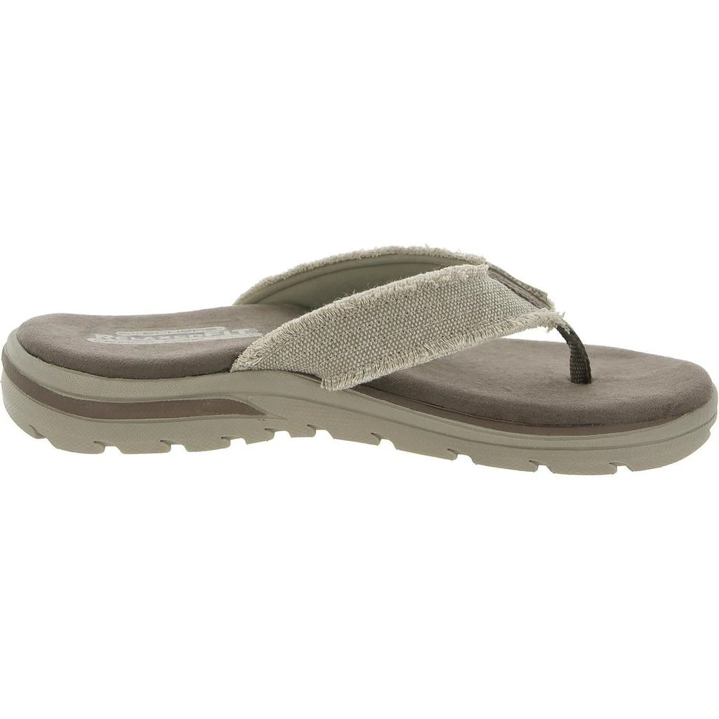 SKECHERS Bosnia Mens Canvas Slip Flip-Flops 3