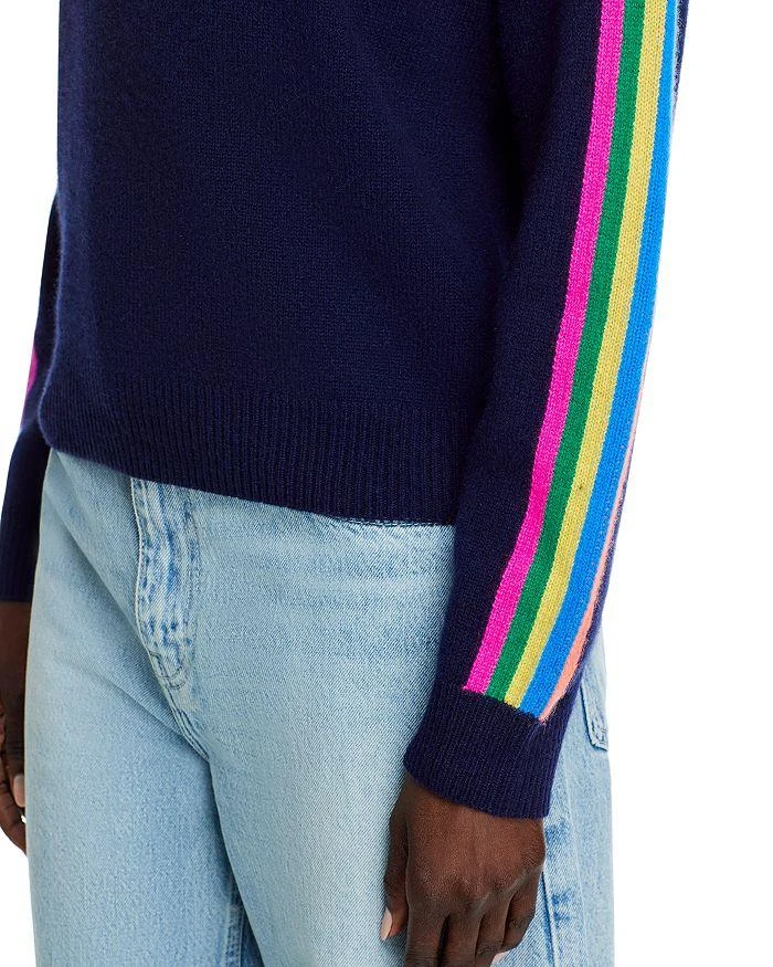 AQUA Cashmere Cashmere Rainbow Athletic Stripe Sweater - 100% Exclusive 4