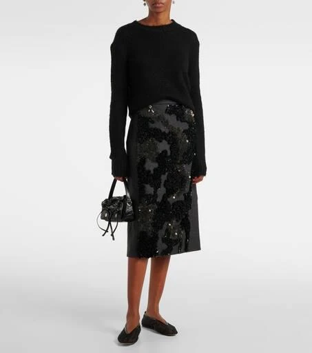 Le Monde beryl Luna embroidered mesh ballet flats 3