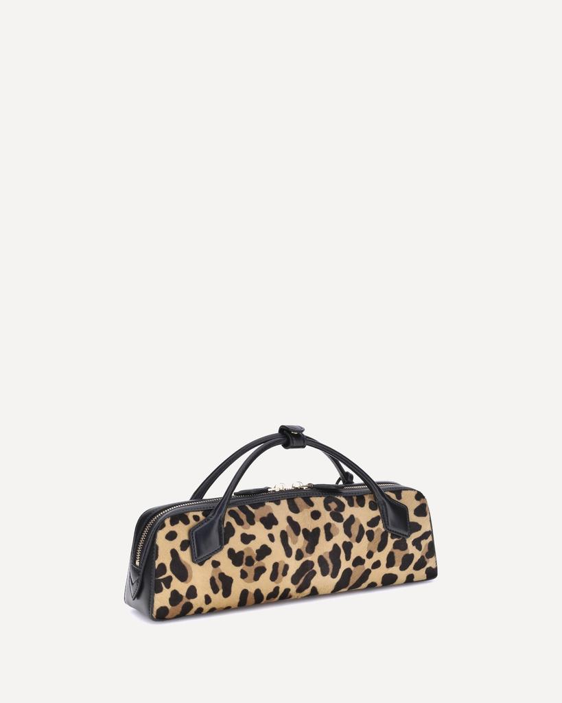 Alaïa Teckel Leopard-Print Calf Hair Handbag