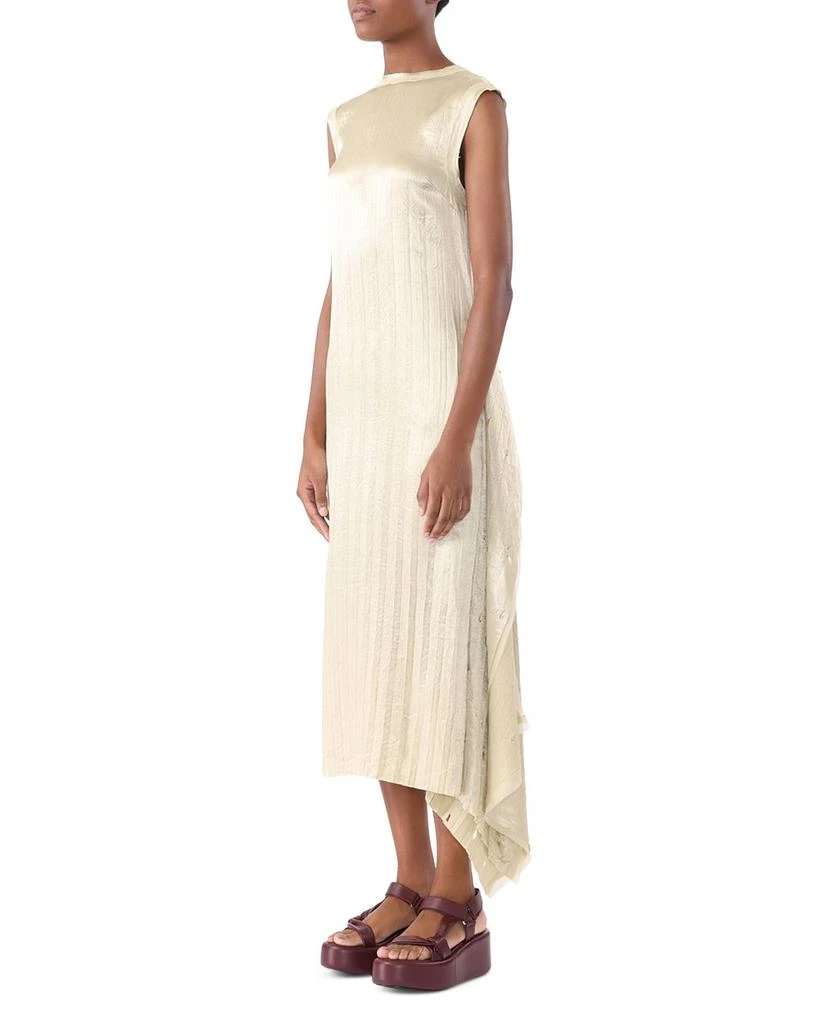 Jason Wu Crinkled Satin Open Pleat Dress 4