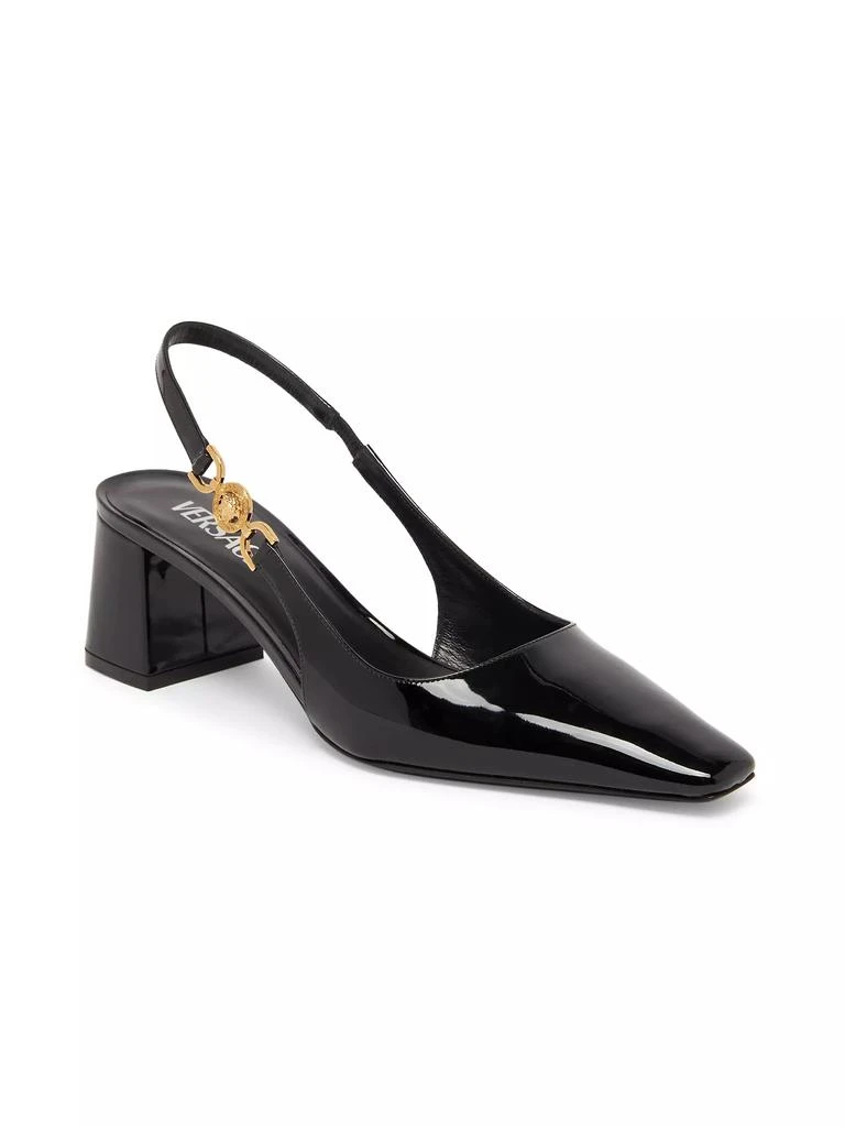 Versace 55MM Patent Leather Slingback Pumps 2