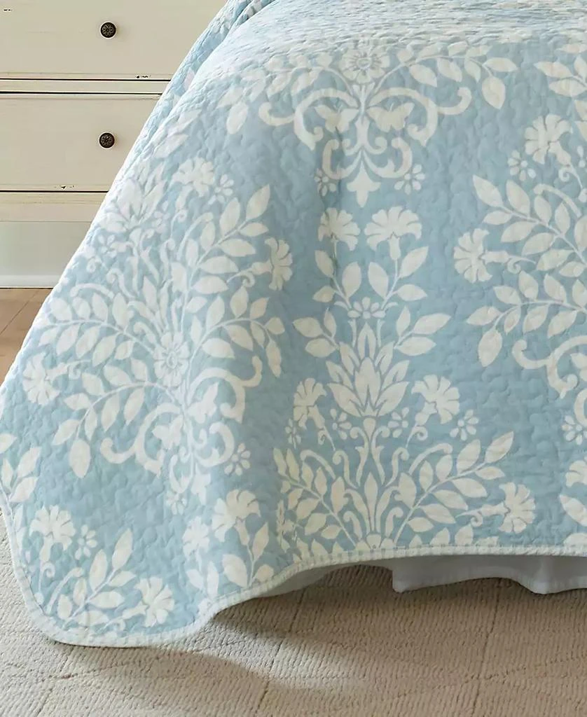 Laura Ashley Rowland Cotton Reversible 2 Piece Quilt Set, Twin 5