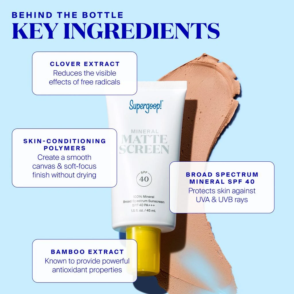Supergoop! Supergoop! Mineral Mattescreen SPF40 1.5oz 8