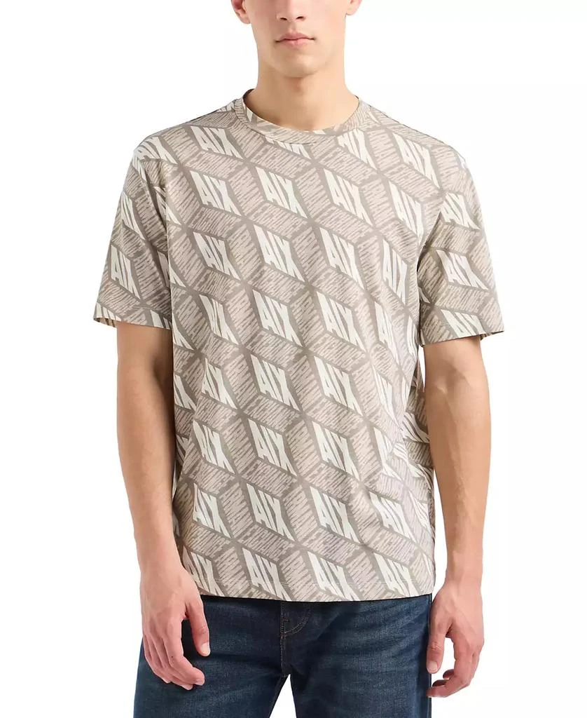 Armani Exchange Men's Short Sleeve Crewneck 3D Graphic T-Shirt 1