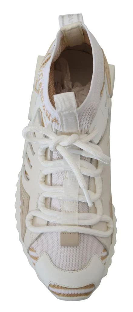 Dolce & Gabbana Dolce & Gabbana White Beige Sorrento Sneakers Shoes 7