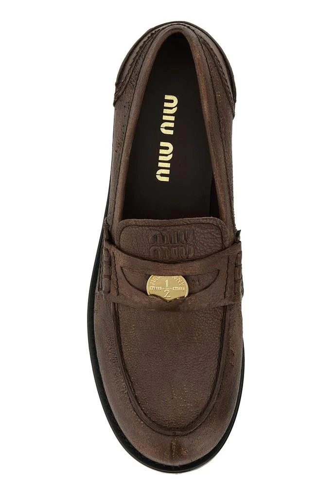 Miu Miu Brown leather loafers 3