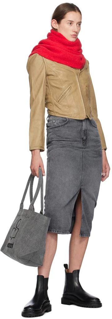 Isabel Marant Gray Yenky Zip Tote 4