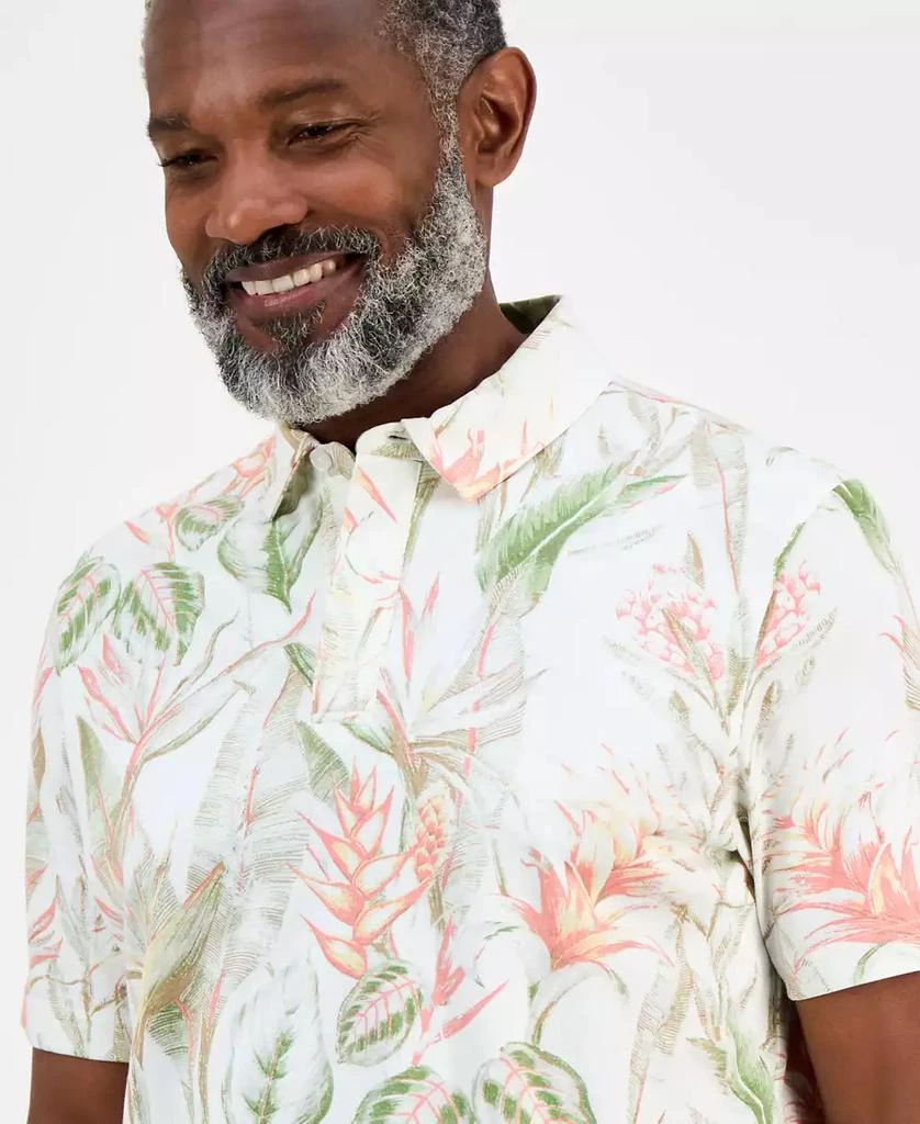 Club Room Men's Hero Short Sleeve Leaf Print Polo Shirt, Exclusively at Macy's 3
