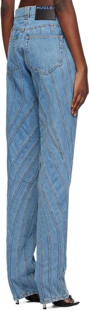 Mugler Blue Spiral Jeans 3